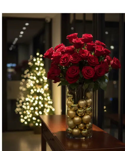 24 Red Roses Christmas time