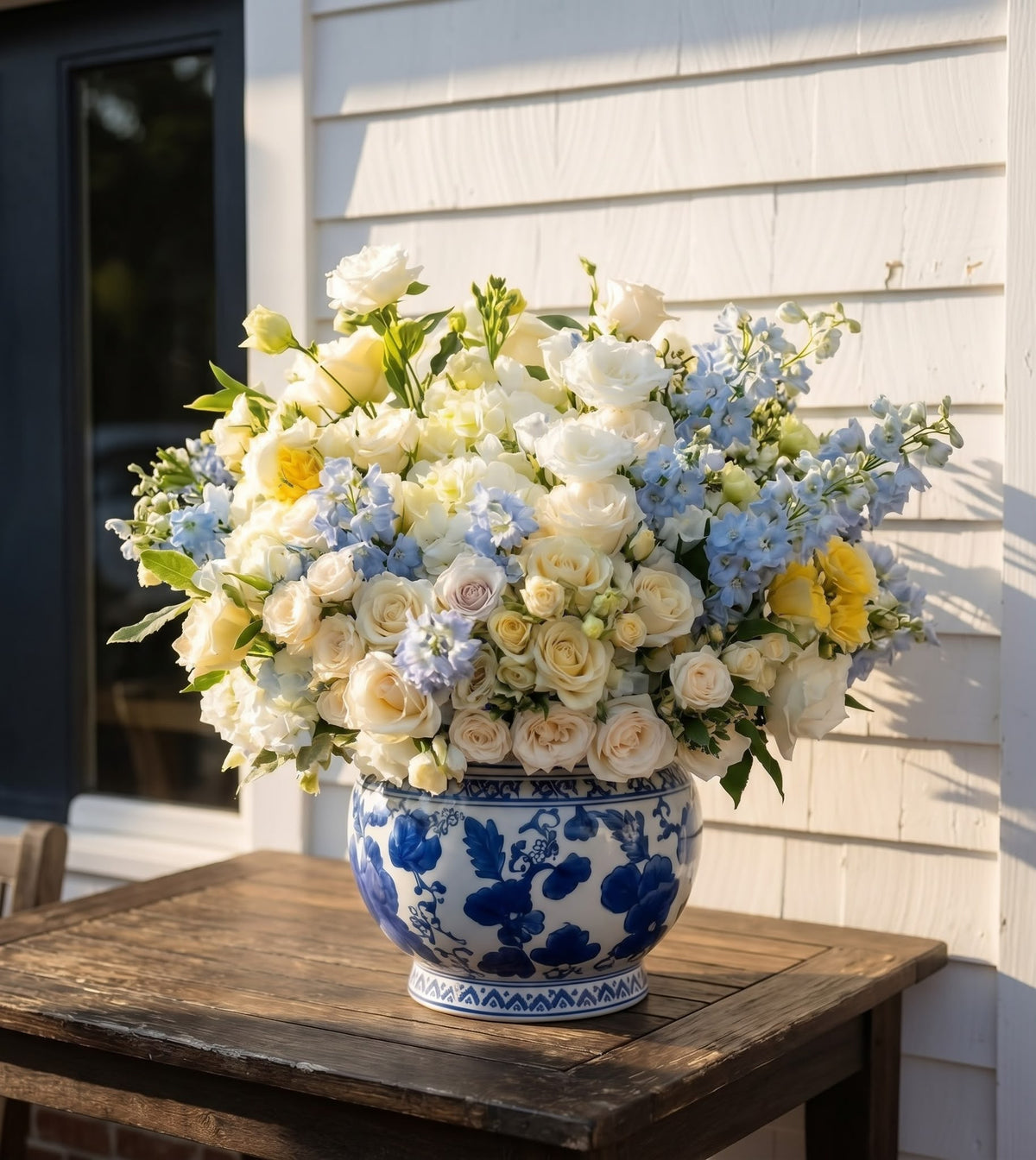 Blue & Cream Elegance Arrangement