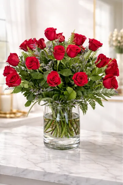 Eternal Romance - Premium Arrangement of 24 Red Roses