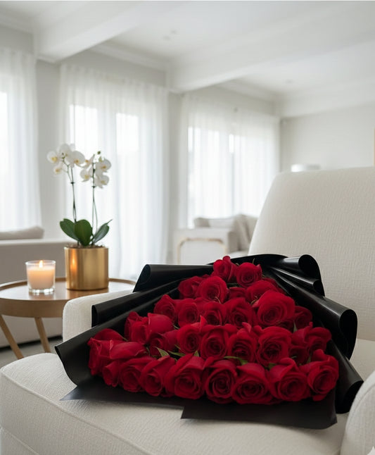 The Midnight Crimson Bouquet